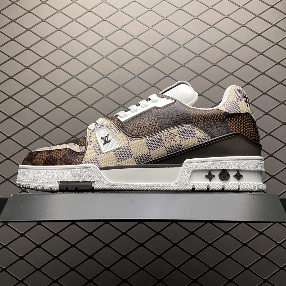 LOUIS-VUITTON-Trainer-Low-Top-Board-Checkerboard-Brown